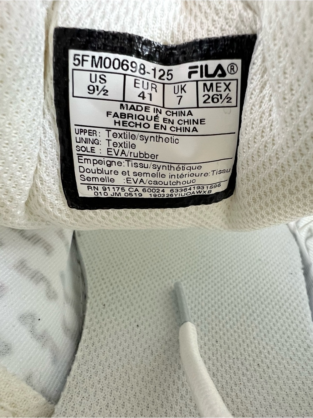 FILA Disruptor II Clear Logos White Sneakers Women’s Size 9.5 Y2K Athleisure - Picture 7 of 7